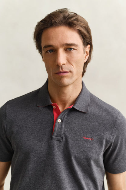 Kontrast Piqué Poloshirt im Regular Fit