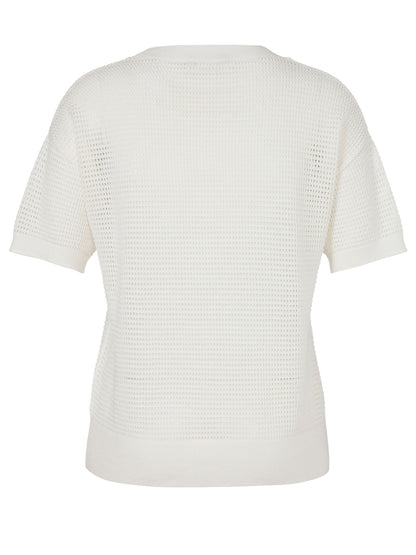 FRAPP Pullover V-Ausschnitt 1/2 Arm Struktur