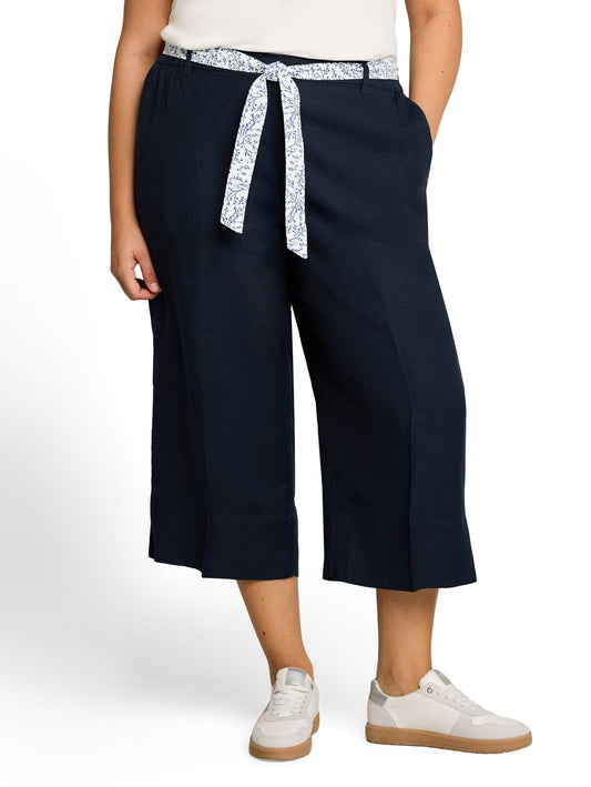 TOM TAILOR Plus Size - Culotte Hose mit Leinenanteil 28