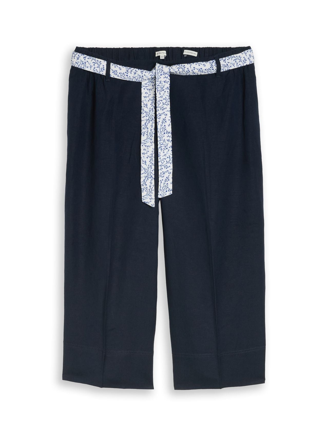 Plus Size - Culotte Hose mit Leinenanteil