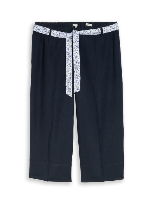 TOM TAILOR Plus Size - Culotte Hose mit Leinenanteil