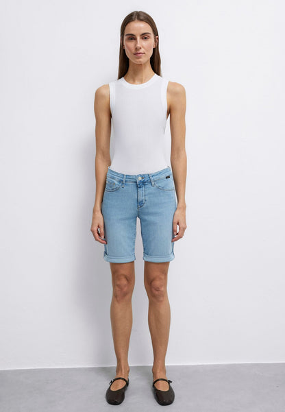 Jeans-Bermuda mit Umschlag "ALEXIS"