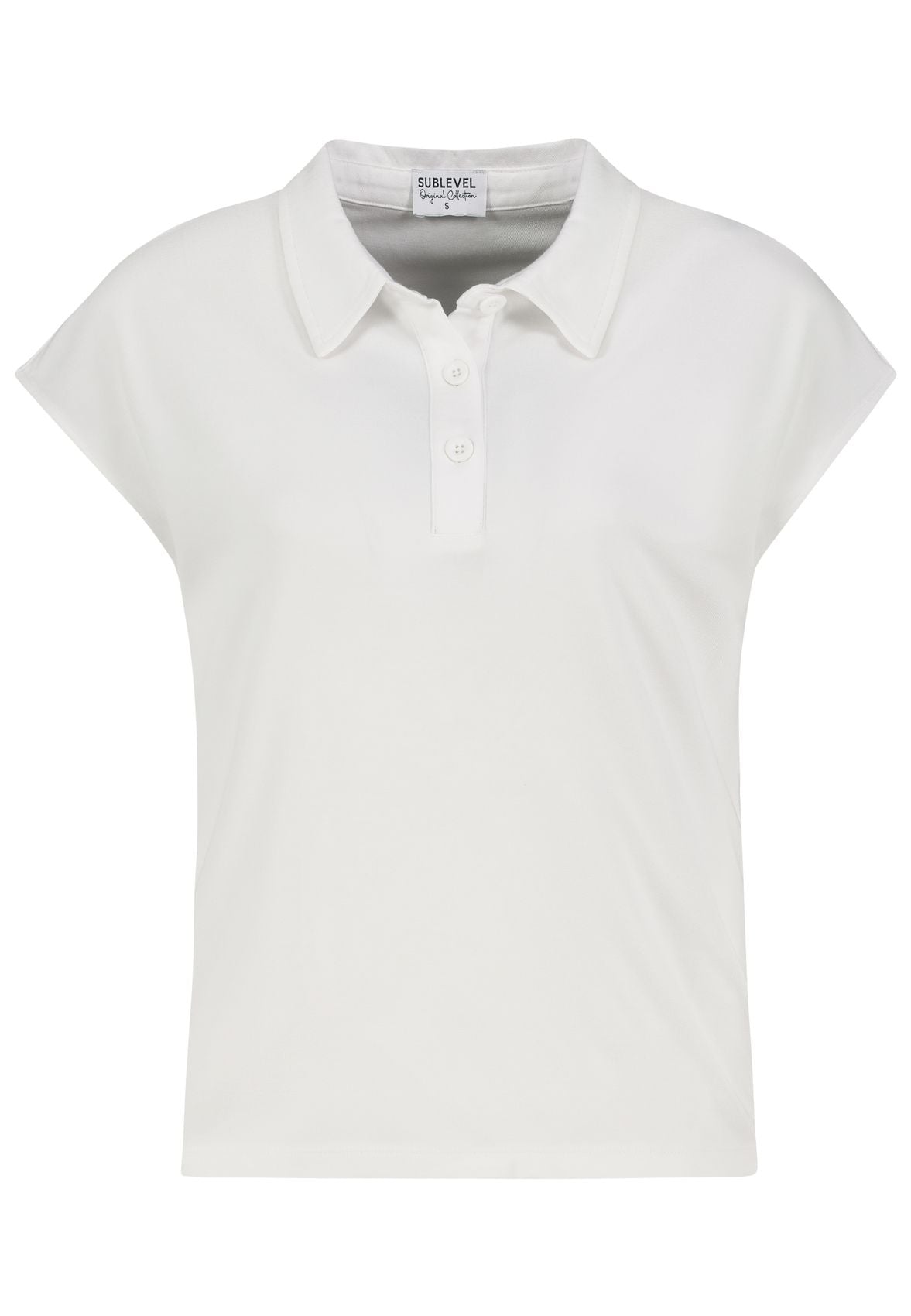 SUBLEVEL Damen, Shirt kurzarm, offwhite M