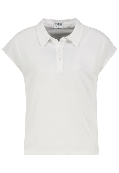 SUBLEVEL Damen, Shirt kurzarm, offwhite M