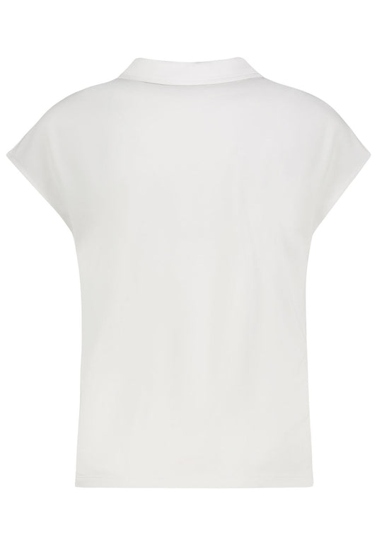 SUBLEVEL Damen, Shirt kurzarm, offwhite