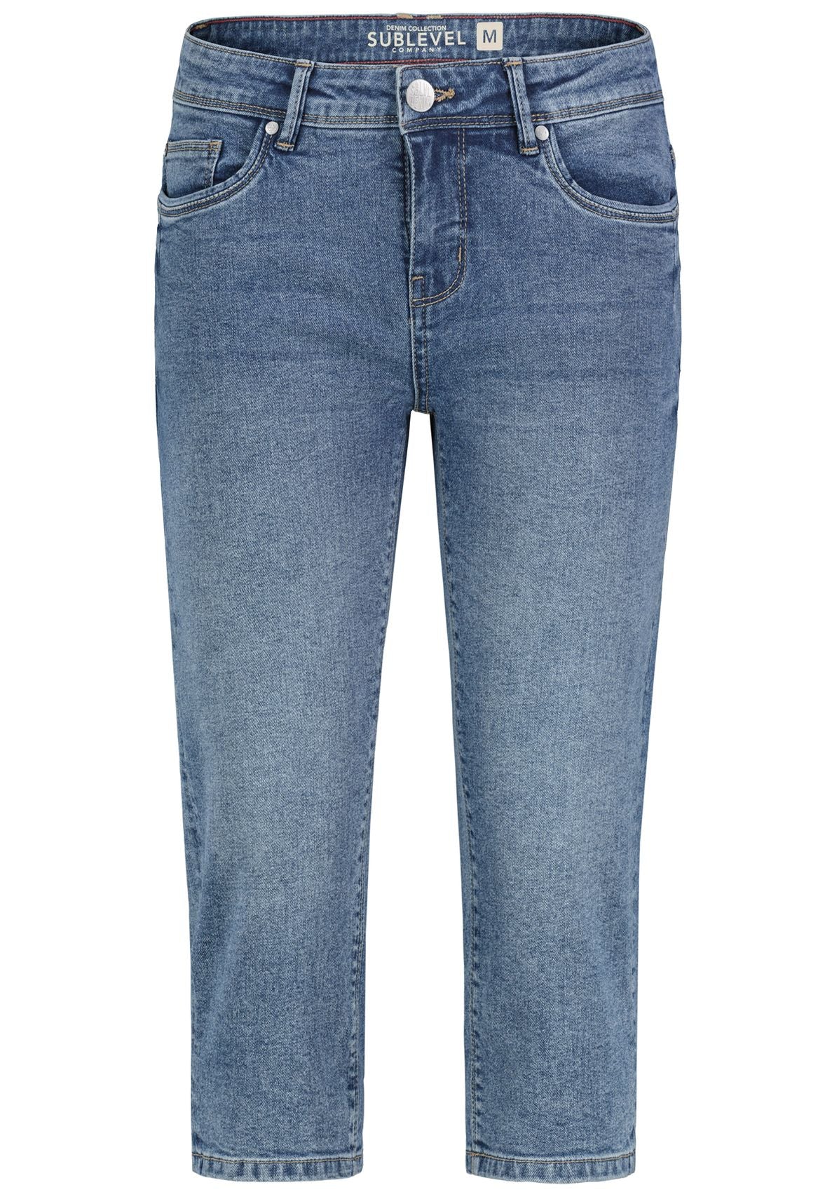 SUBLEVEL Damen, Kurze Hose Denim, middle blue denim M267 M