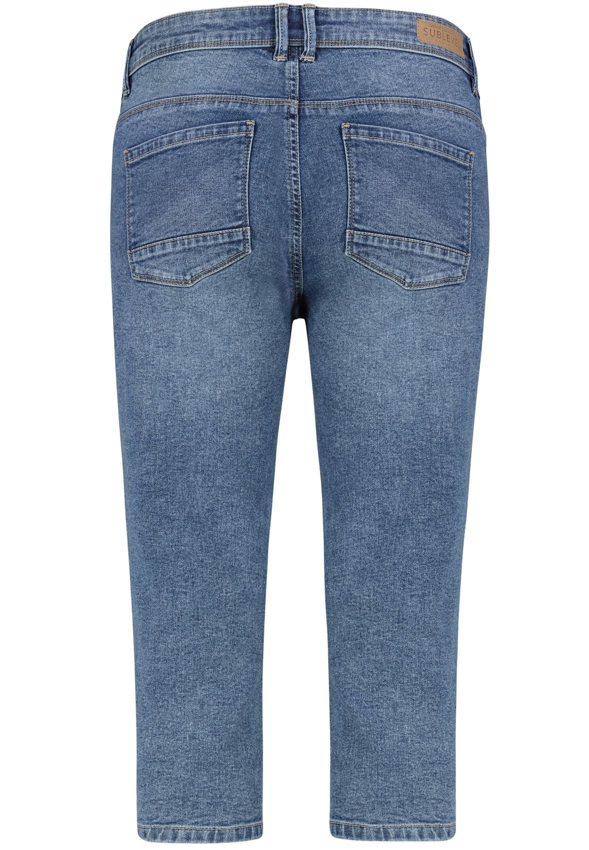 SUBLEVEL Damen, Kurze Hose Denim, middle blue denim M267