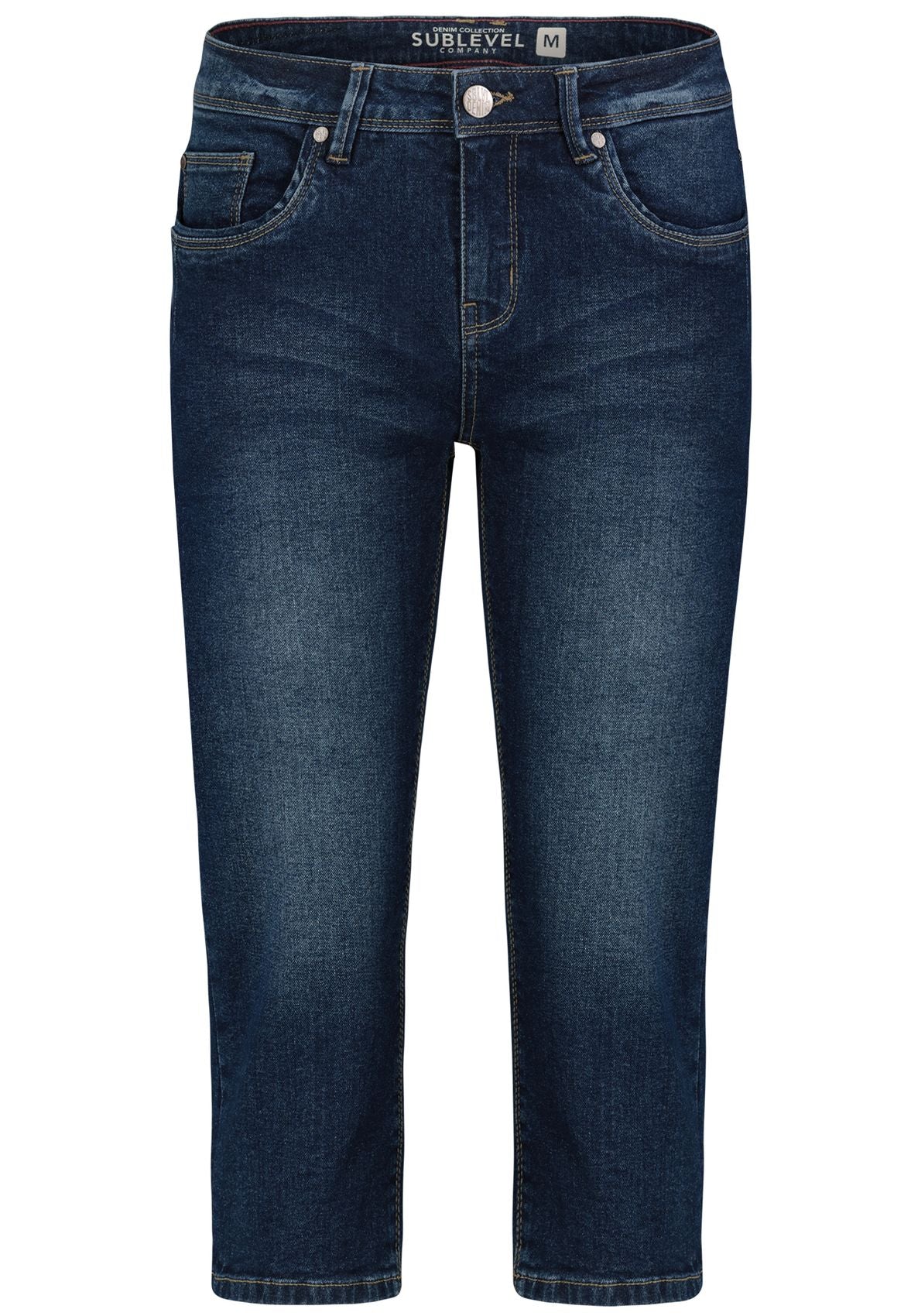 SUBLEVEL Damen, Kurze Hose Denim, dark blue denim D180