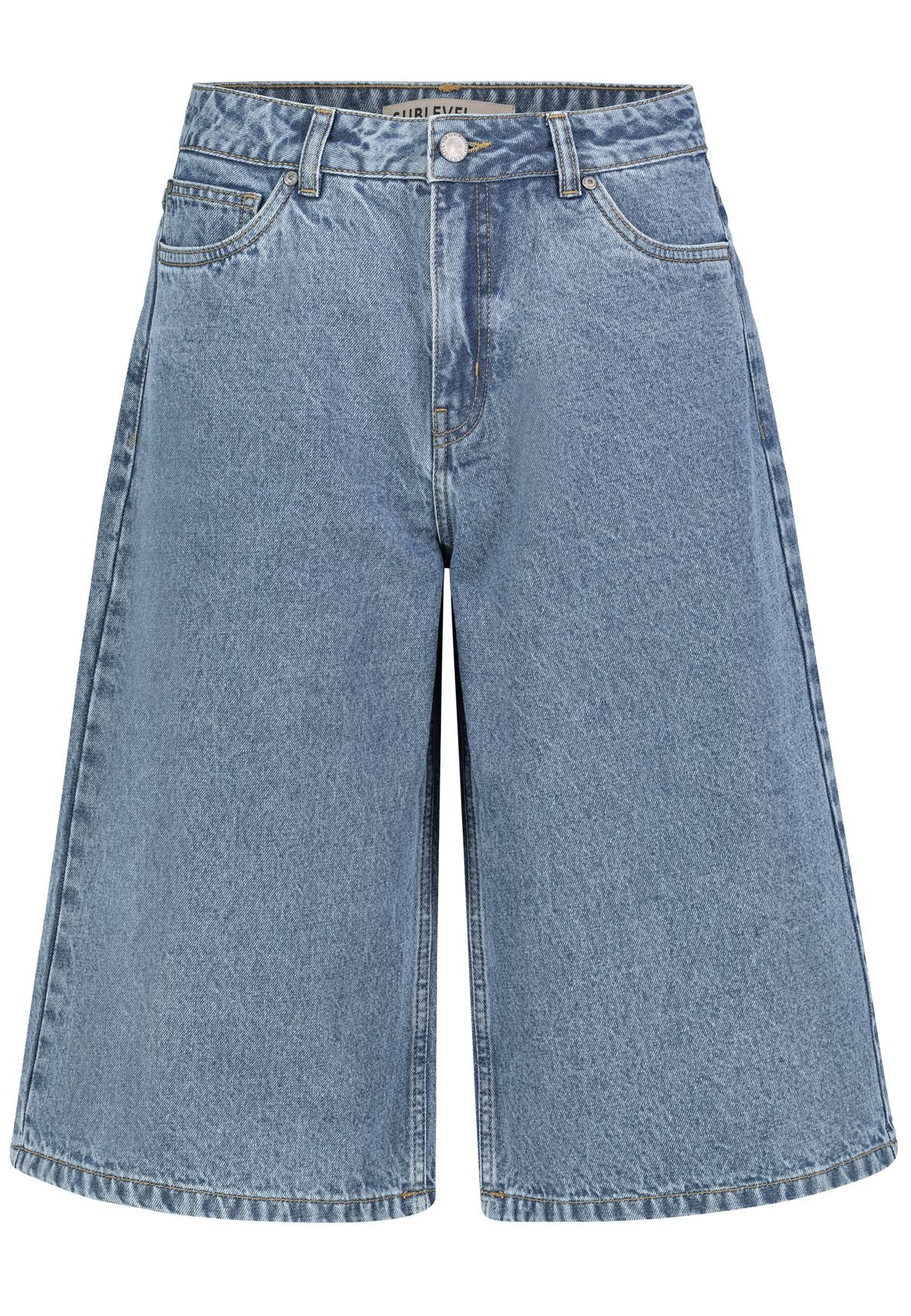 SUBLEVEL Damen, Kurze Hose Denim, middle blue denim M311 M