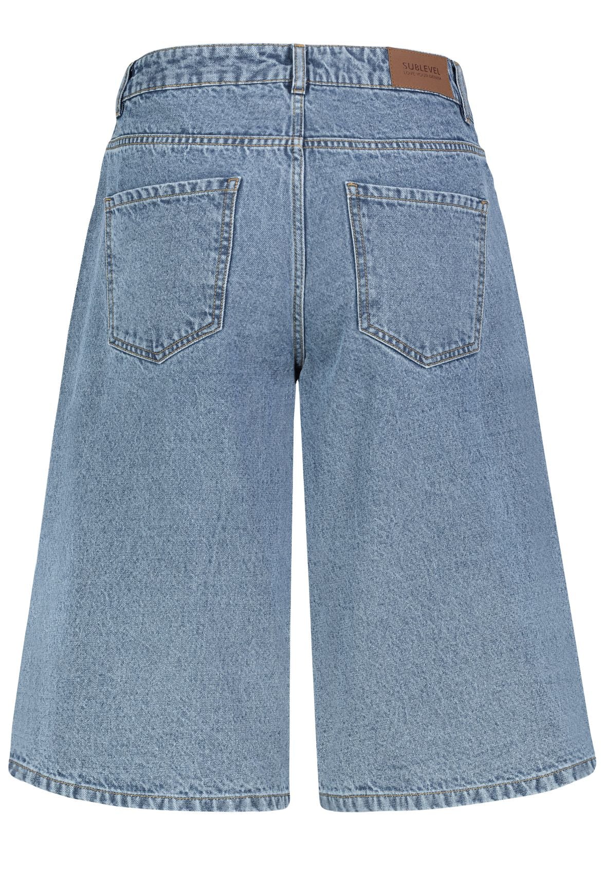 SUBLEVEL Damen, Kurze Hose Denim, middle blue denim M311
