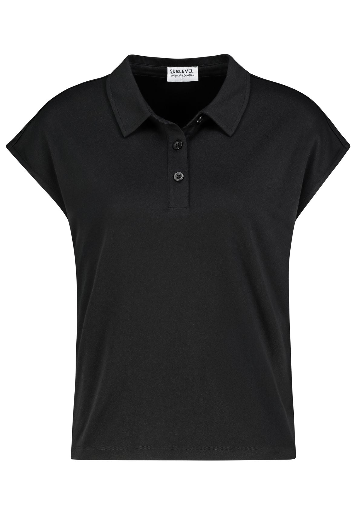 SUBLEVEL Damen, Shirt kurzarm, black M