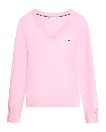 TOMMY HILFIGER Feinstrick-Pullover mit V-Ausschnitt