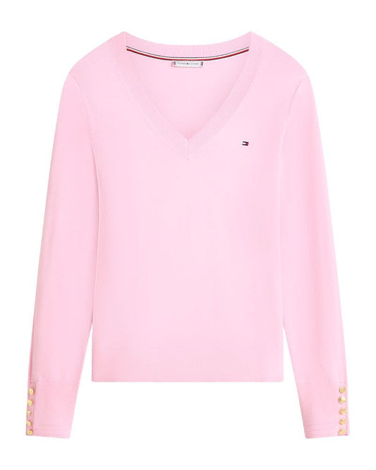 TOMMY HILFIGER Feinstrick-Pullover mit V-Ausschnitt