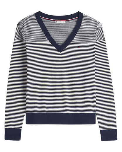 TOMMY HILFIGER Feinstrick-Pullover mit V-Ausschnitt