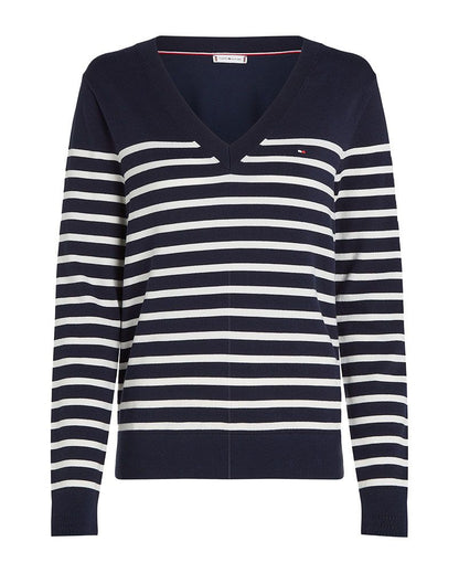 TOMMY HILFIGER Feinstrick-Pullover mit V-Ausschnitt