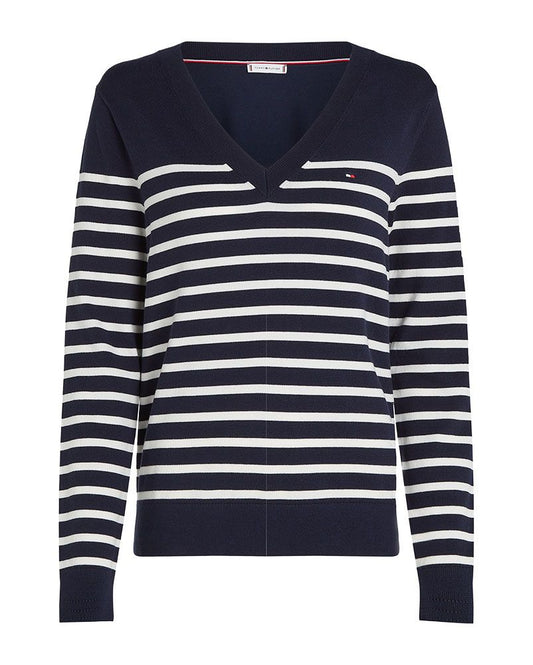TOMMY HILFIGER Feinstrick-Pullover mit V-Ausschnitt