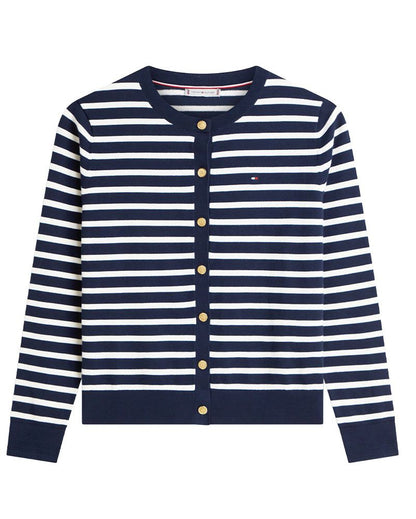 TOMMY HILFIGER Rundhals-Cardigan aus Feinstrick-Jersey