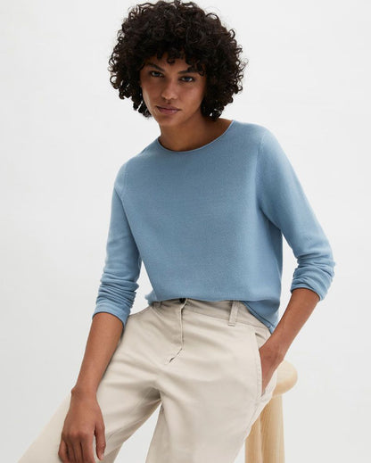 MARC O'POLO Langarm-Strickpullover mit Rundhalsausschnitt