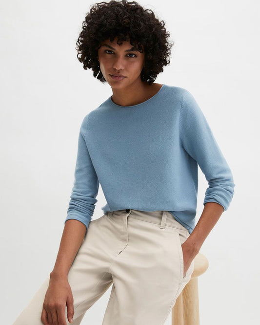 MARC O'POLO Langarm-Strickpullover mit Rundhalsausschnitt