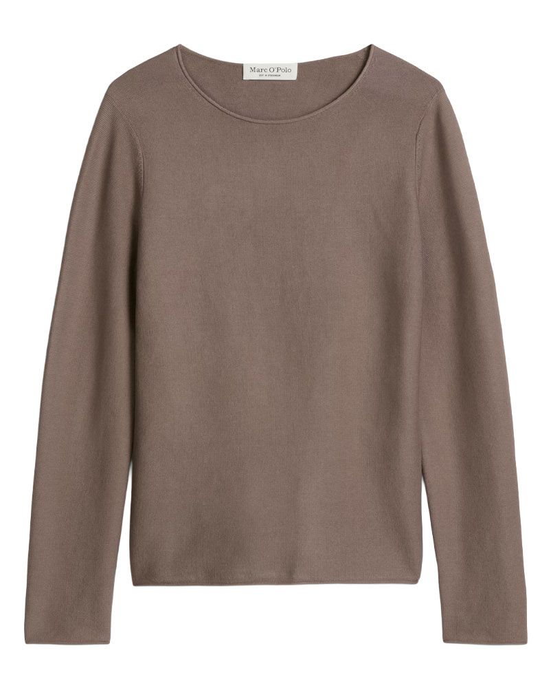 MARC O'POLO Langarm-Strickpullover mit Rundhalsausschnitt