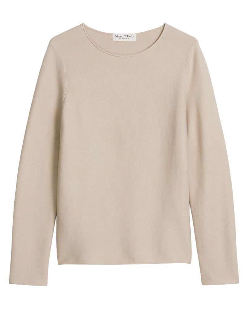 MARC O'POLO Langarm-Strickpullover mit Rundhalsausschnitt