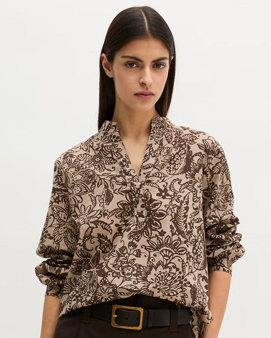 MARC O'POLO Tunika-Bluse mit Blumenmotiv