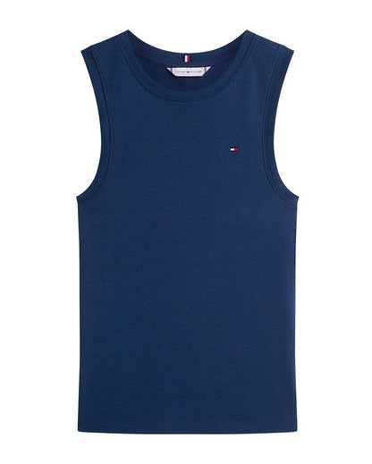 TOMMY HILFIGER Slimfit Tanktop mit Rundhalsausschnitt