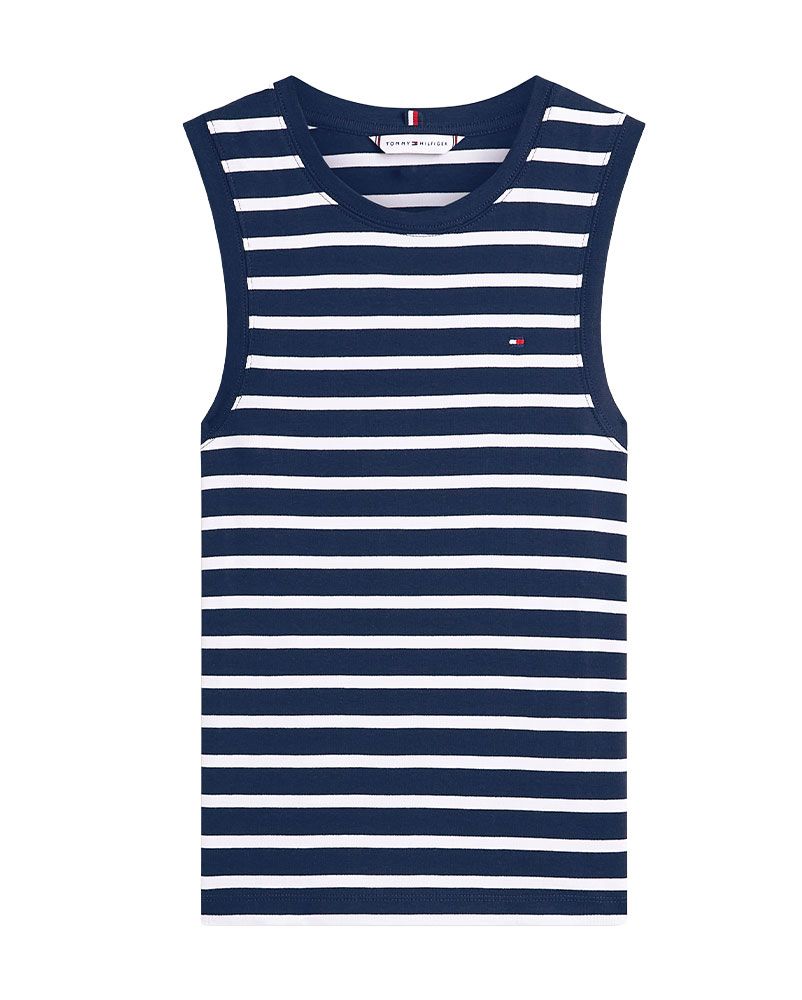 TOMMY HILFIGER Slimfit Tanktop mit Rundhalsausschnitt