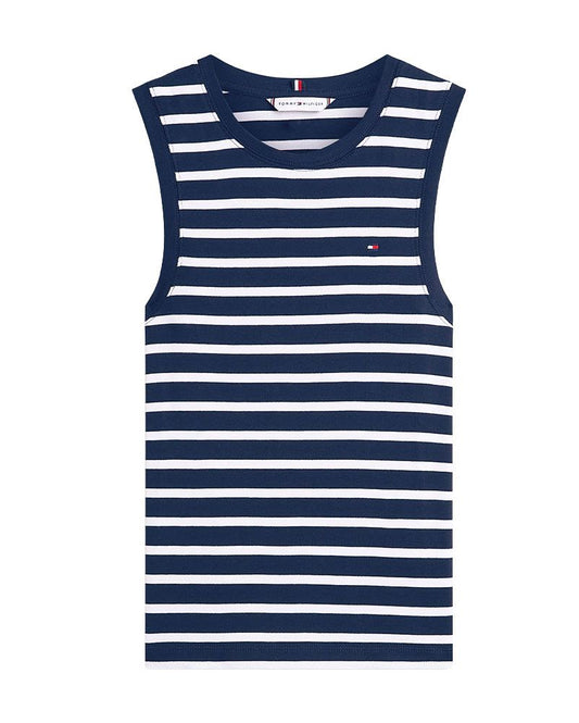 TOMMY HILFIGER Slimfit Tanktop mit Rundhalsausschnitt