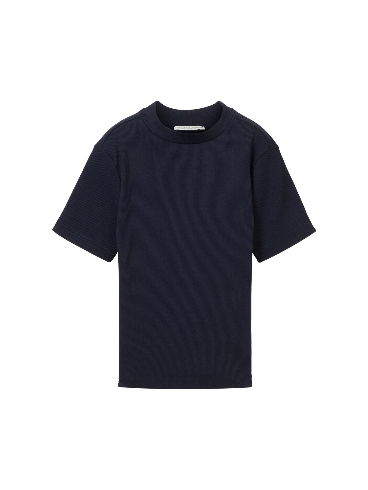 TOM TAILOR Cropped T-Shirt mit Rippstruktur 176