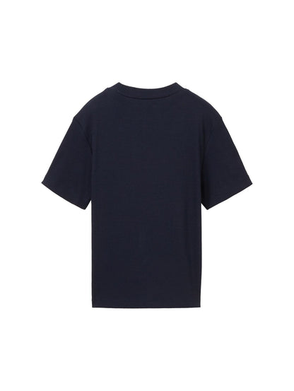 TOM TAILOR Cropped T-Shirt mit Rippstruktur