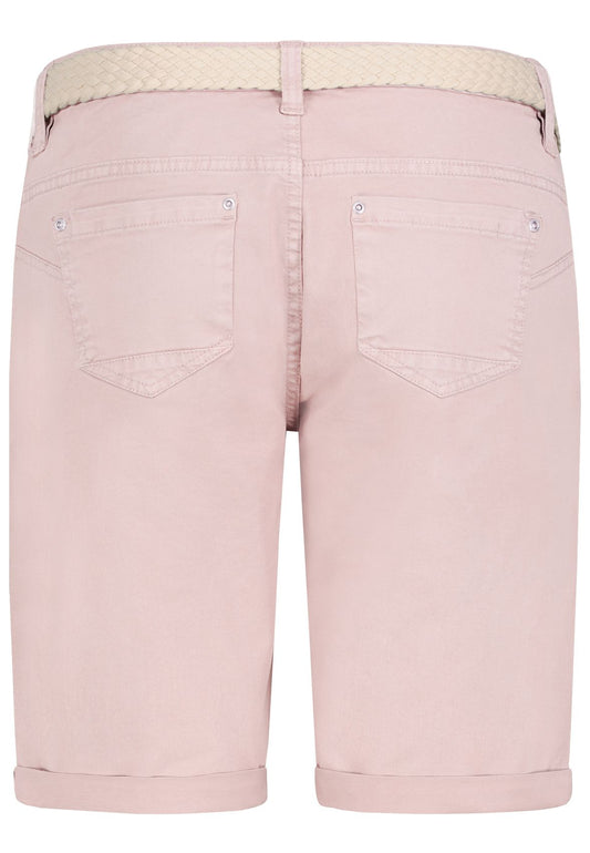 SUBLEVEL Jeans-Bermuda mit Flechtgürtel