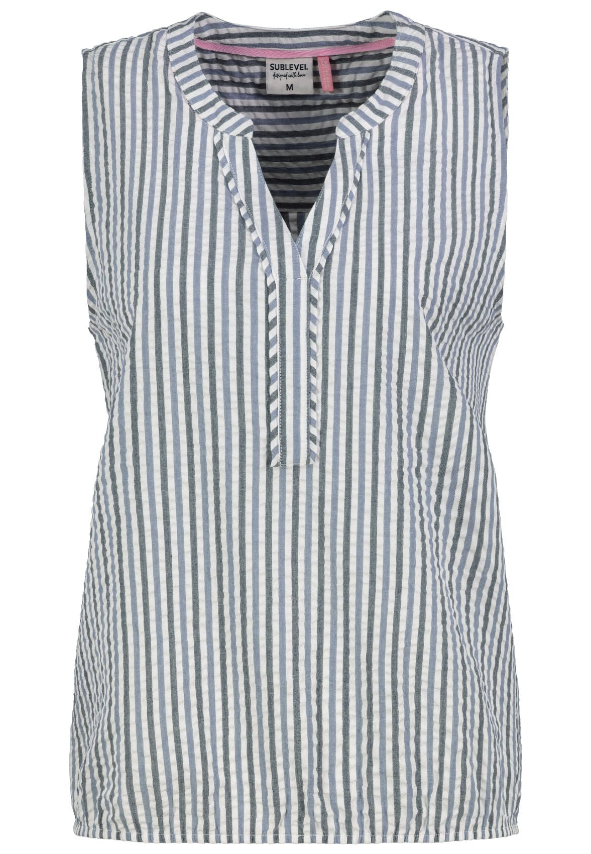 SUBLEVEL Leichtes Streifen-Top XL