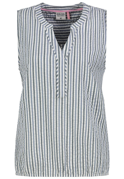 SUBLEVEL Leichtes Streifen-Top XL