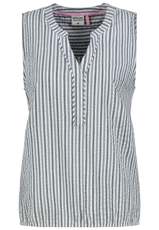 SUBLEVEL Leichtes Streifen-Top XL