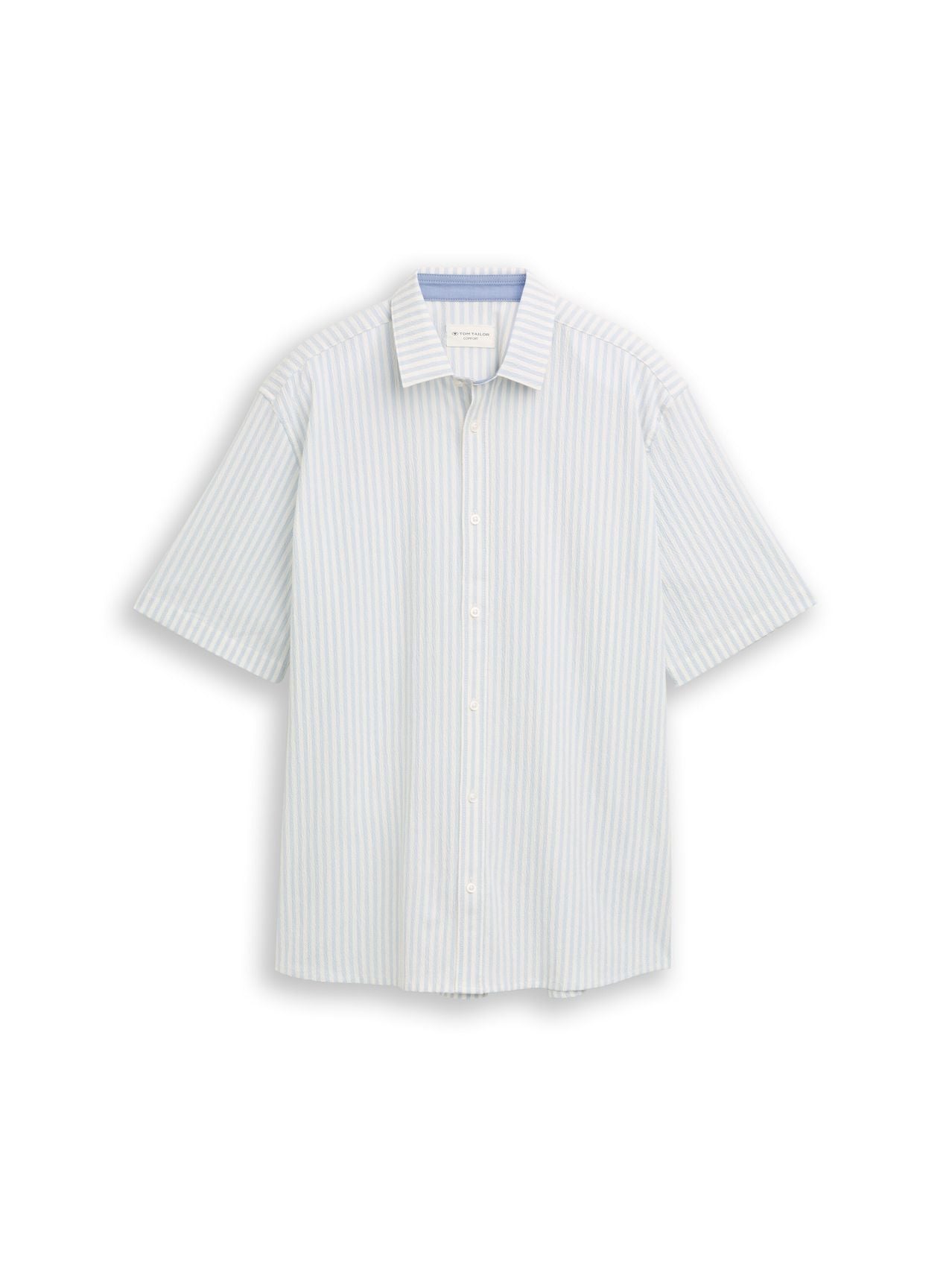 TOM TAILOR Comfort Fit Seersucker Kurzarmhemd XXXL