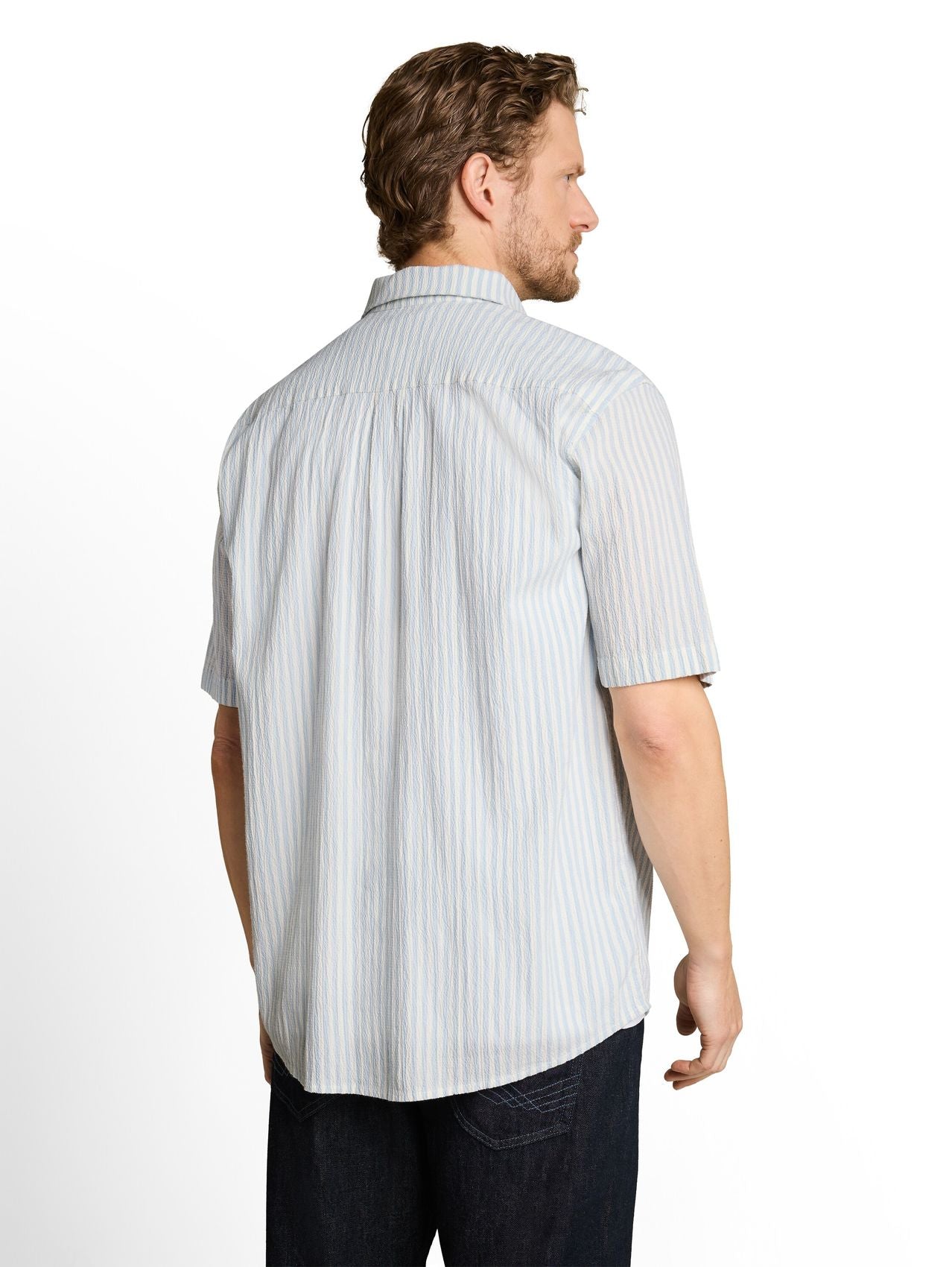 TOM TAILOR Comfort Fit Seersucker Kurzarmhemd