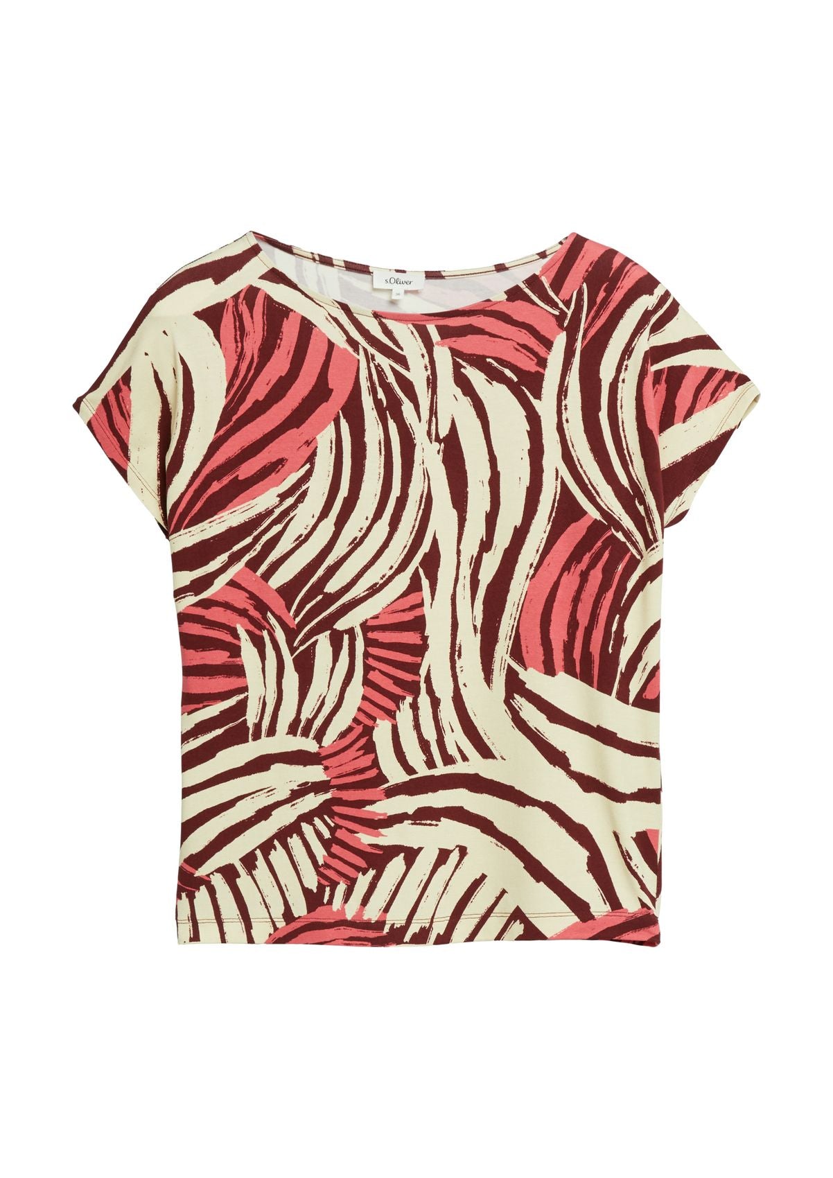 S.OLIVER Jersey-T-Shirt mit überschnittenen Ärmeln