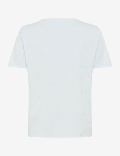 Baumwollshirt mit Blumenstickerei "Cira S"