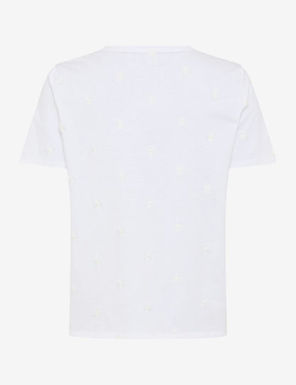Baumwollshirt mit Blumenstickerei "Cira S"