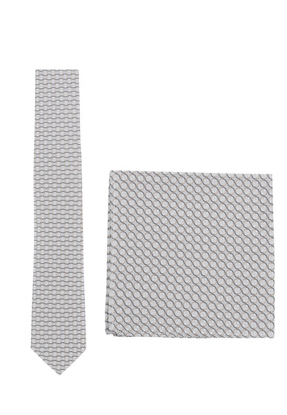 SEIDENFALTER Set Krawatte + Einstecktuch