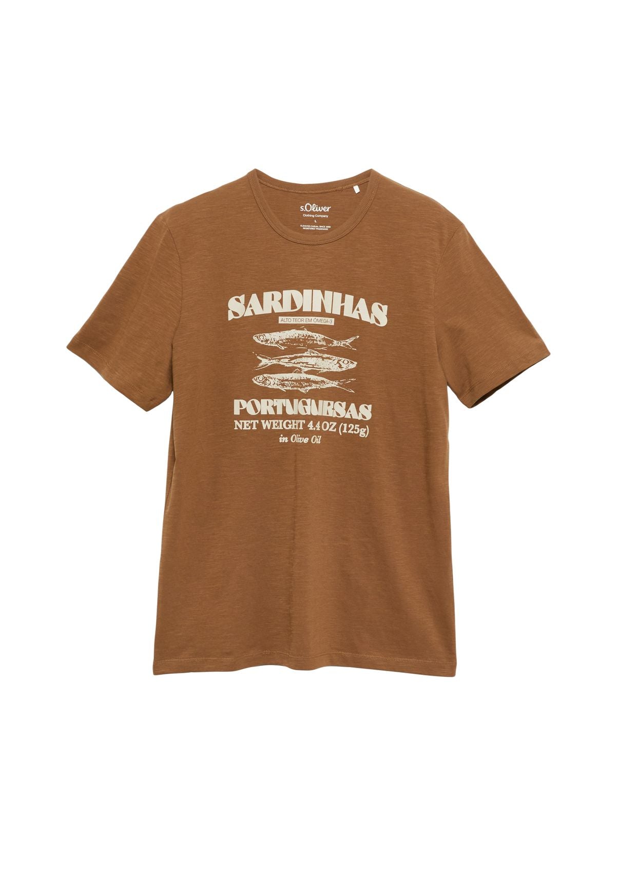 S.OLIVER Flammgarn-T-Shirt mit Artwork S