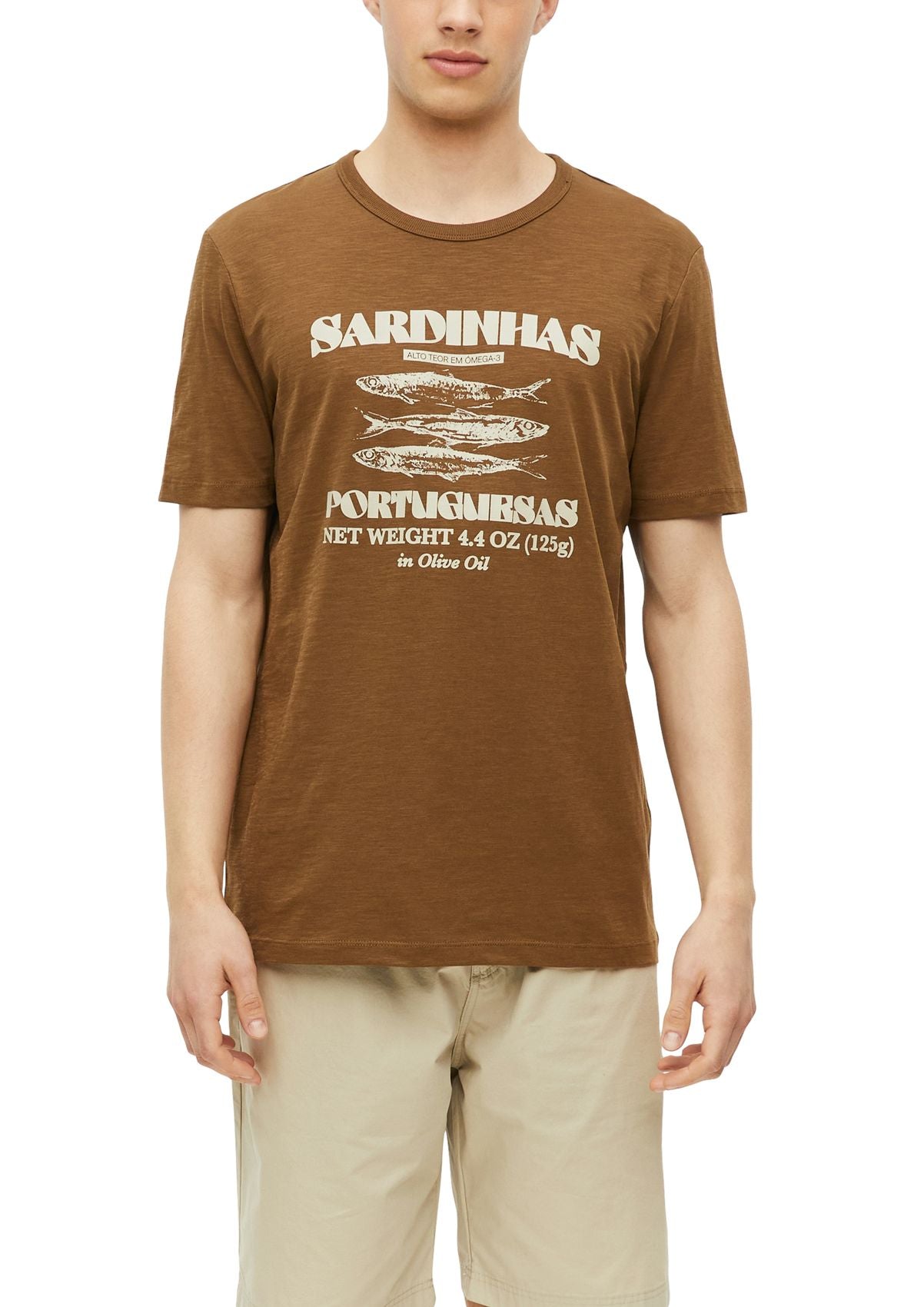 S.OLIVER Flammgarn-T-Shirt mit Artwork