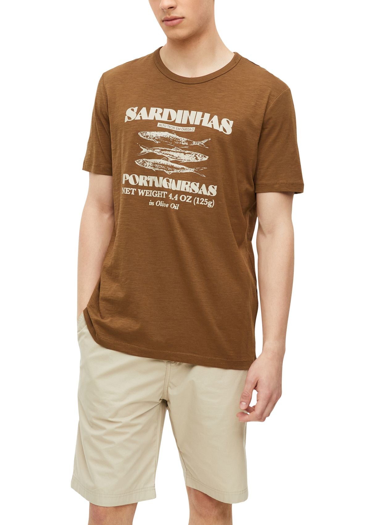 S.OLIVER Flammgarn-T-Shirt mit Artwork