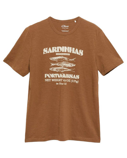 S.OLIVER Flammgarn-T-Shirt mit Artwork