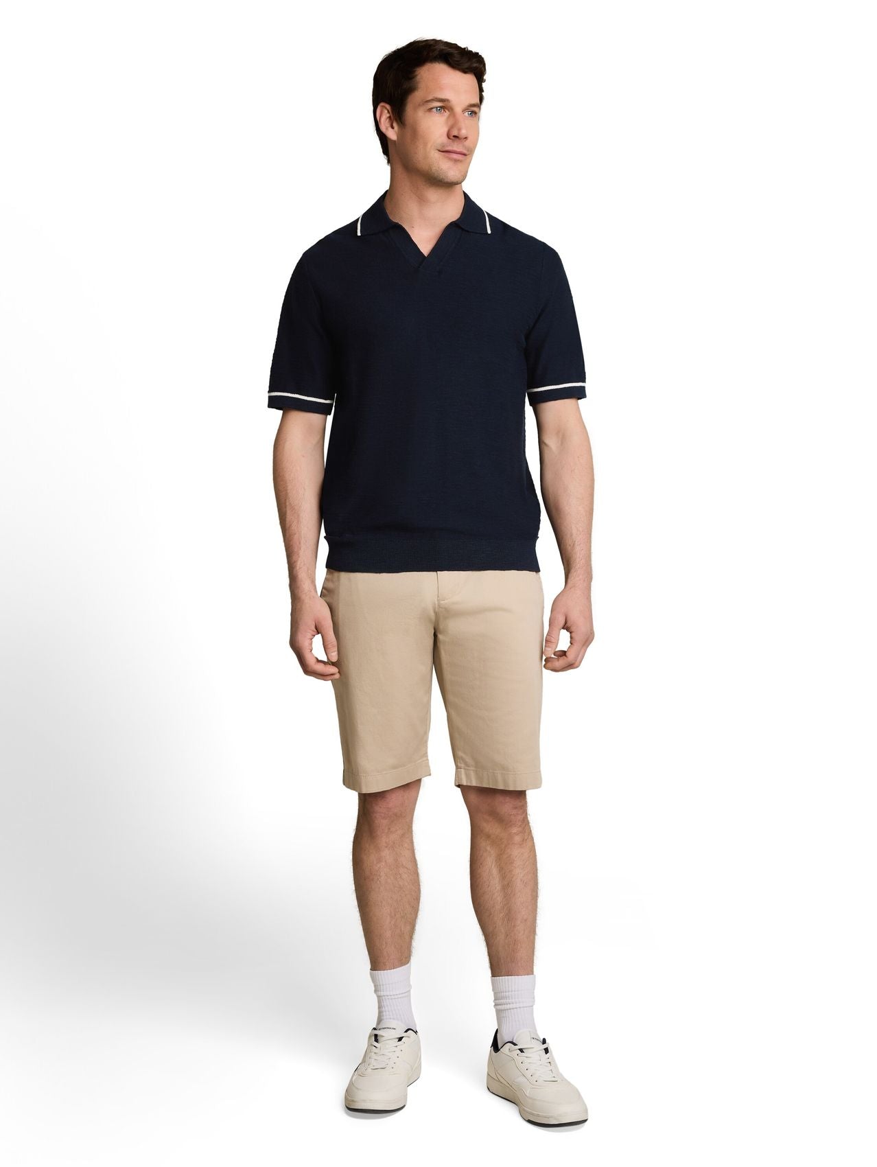 TOM TAILOR Strick-Poloshirt aus Baumwolle