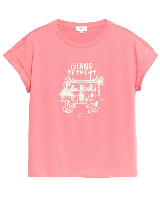 S.OLIVER T-Shirt mit sommerlichen Frontprint