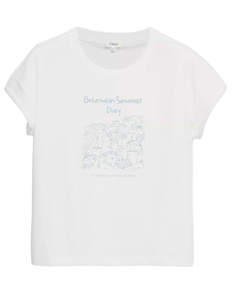 S.OLIVER T-Shirt mit sommerlichen Frontprint