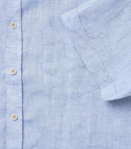 CASA MODA Kurzarm-Leinenhemd mit Button-Down Kragen