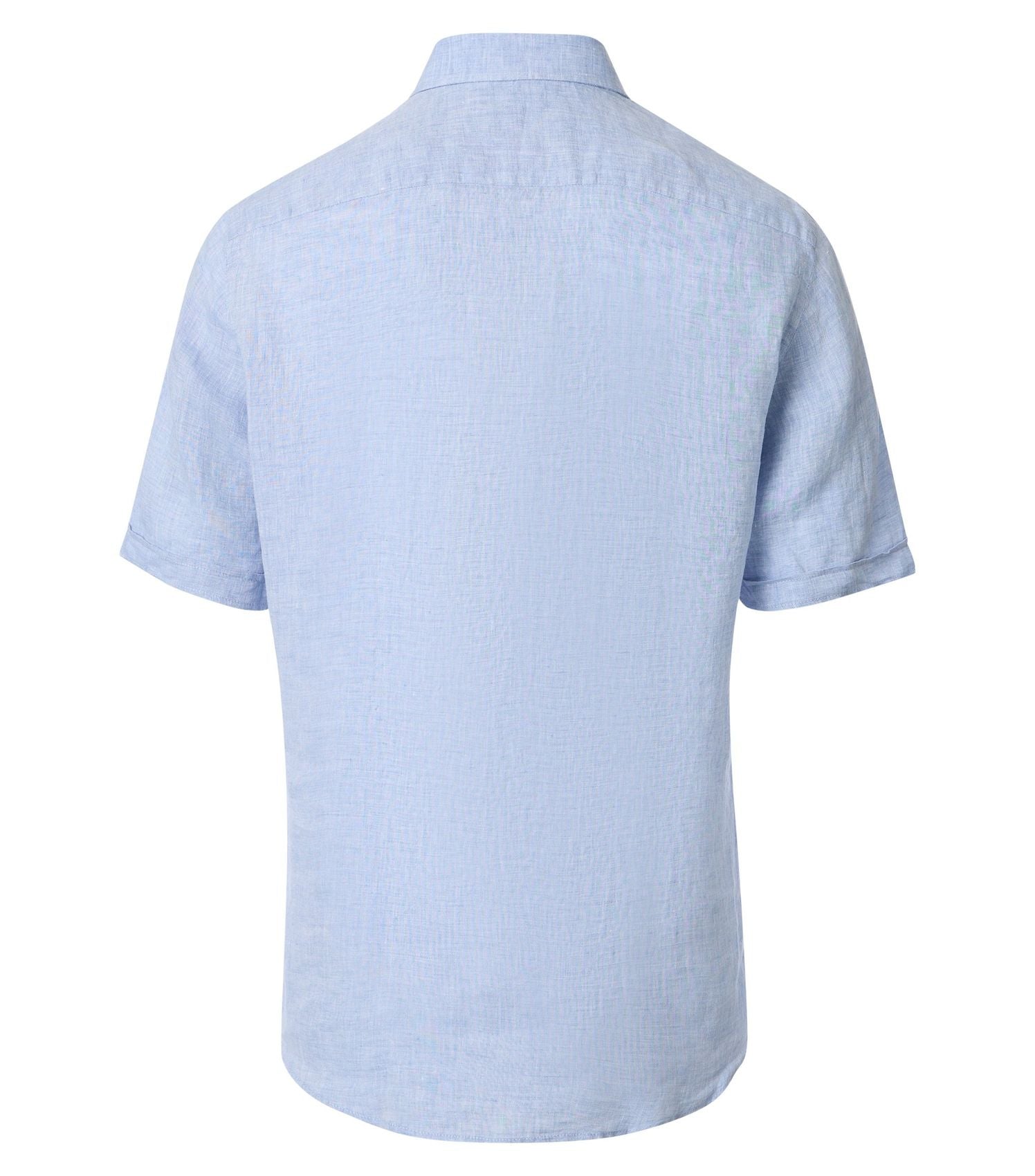 CASA MODA Kurzarm-Leinenhemd mit Button-Down Kragen